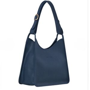 Longchamp Le Foulonné M Hobo In Navy